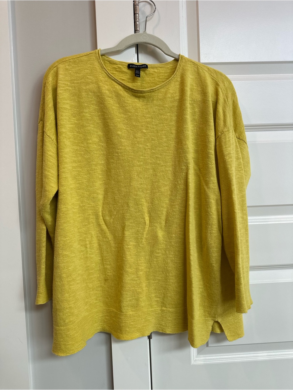 Eileen Fisher Chartreuse rolled neck Sweater